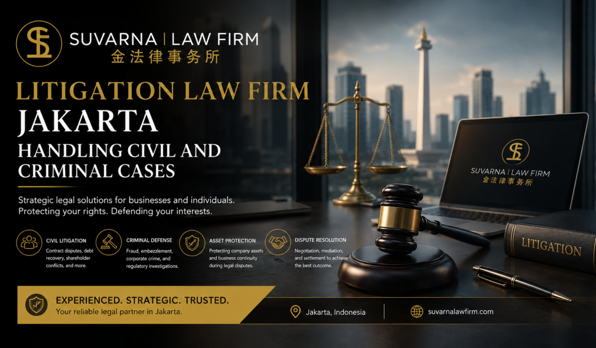 Litigation Law Firm Jakarta handling civil and criminal cases for businesses and individuals