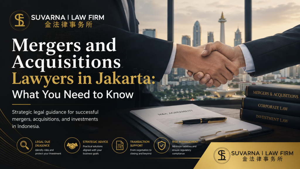 Mergers and Acquisitions Lawyers in Jakarta discussing corporate acquisition strategy at a professional law firm office