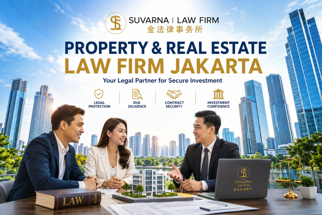Professional Property and Real Estate Law Firm Jakarta helping investors with secure real estate transactions and legal protection in Indonesia.