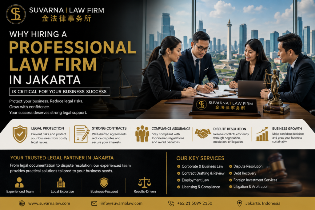 Why Hiring a Professional Law Firm in Jakarta Is Critical for Your Business Success